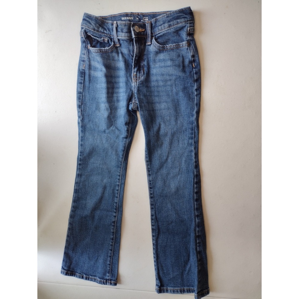 Old Navy Girls High-Rise Flare‎ Jeans Medium Wash Built-In Tough Size 10